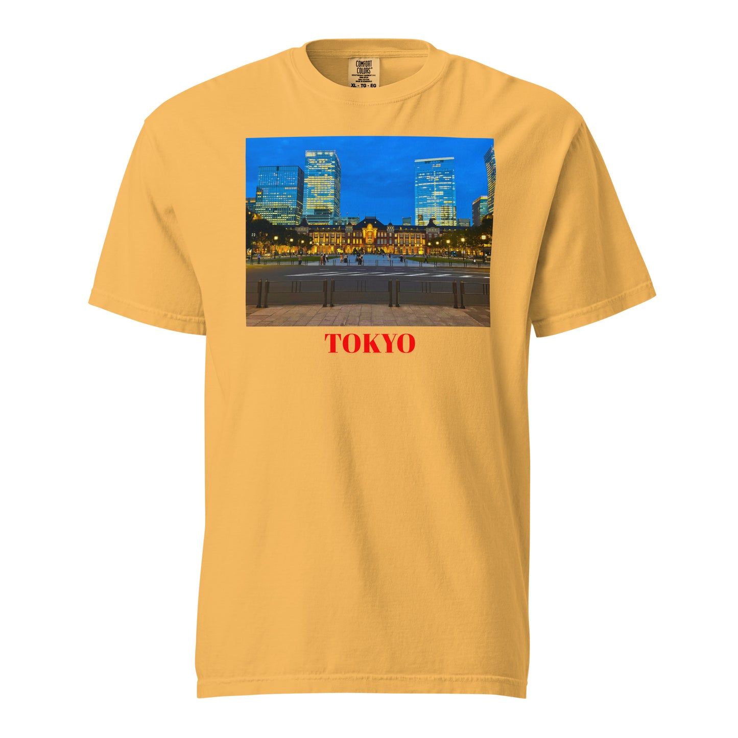 東京駅ヘビーウェイトTシャツ ユニセックス ガーメントダイ加工