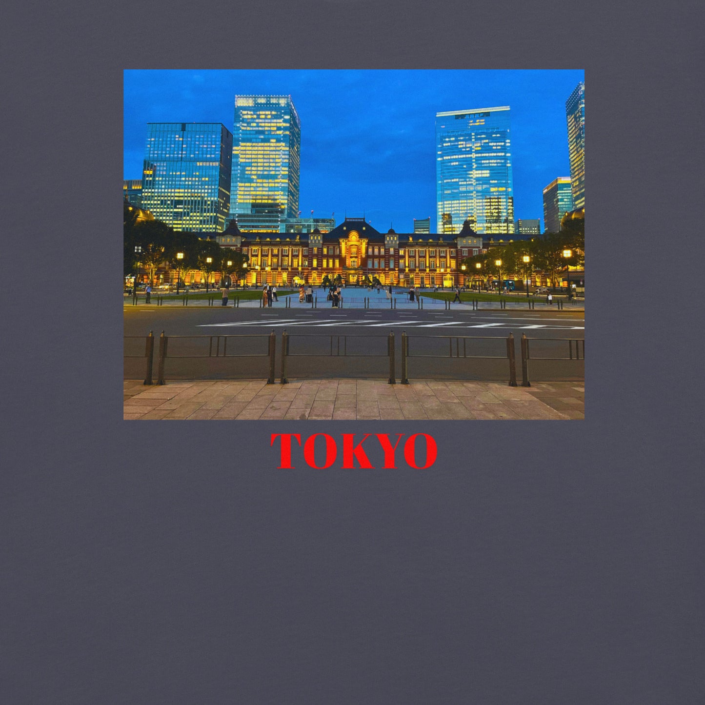 東京駅ヘビーウェイトTシャツ ユニセックス ガーメントダイ加工