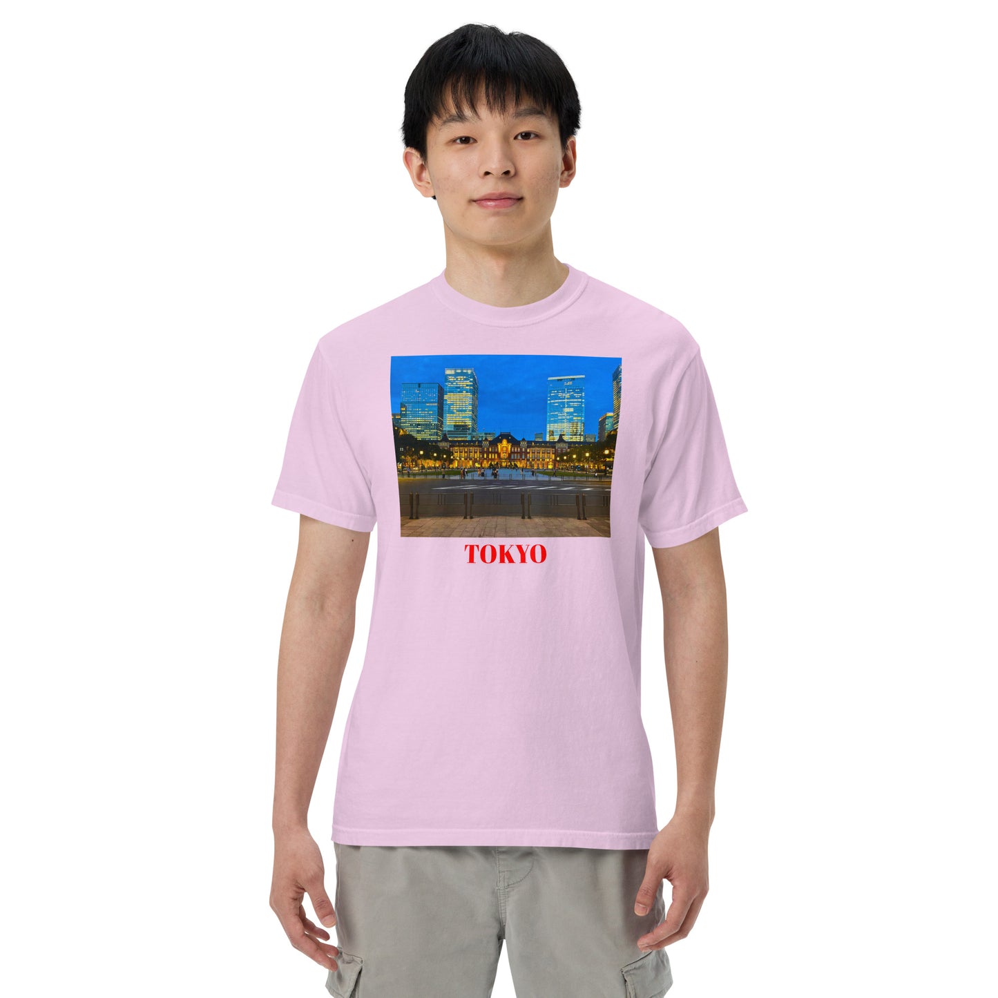 東京駅ヘビーウェイトTシャツ ユニセックス ガーメントダイ加工