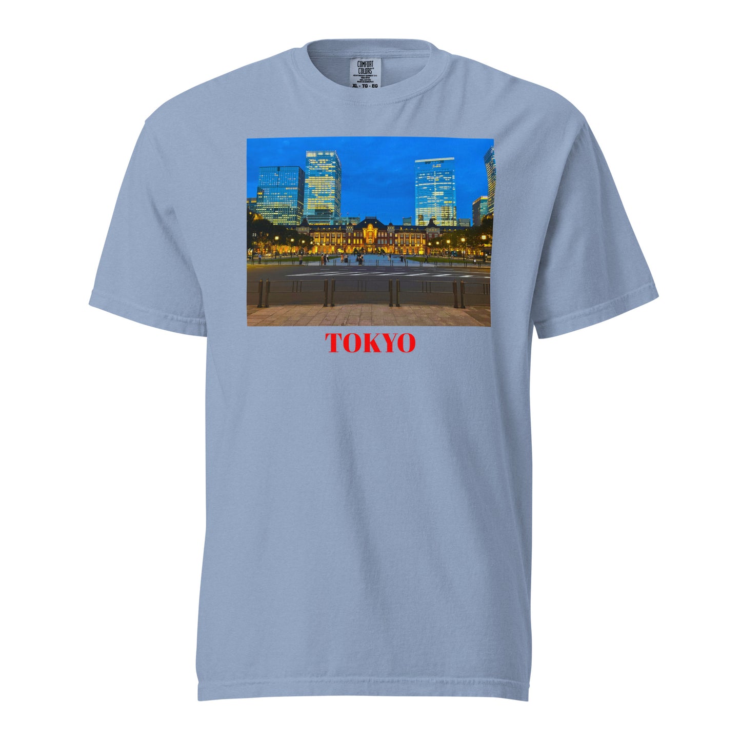 東京駅ヘビーウェイトTシャツ ユニセックス ガーメントダイ加工