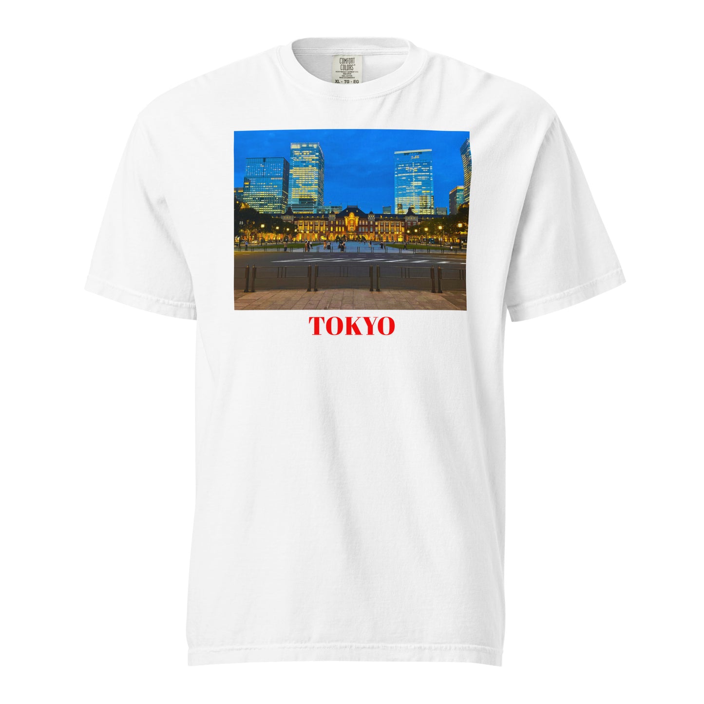 東京駅ヘビーウェイトTシャツ ユニセックス ガーメントダイ加工