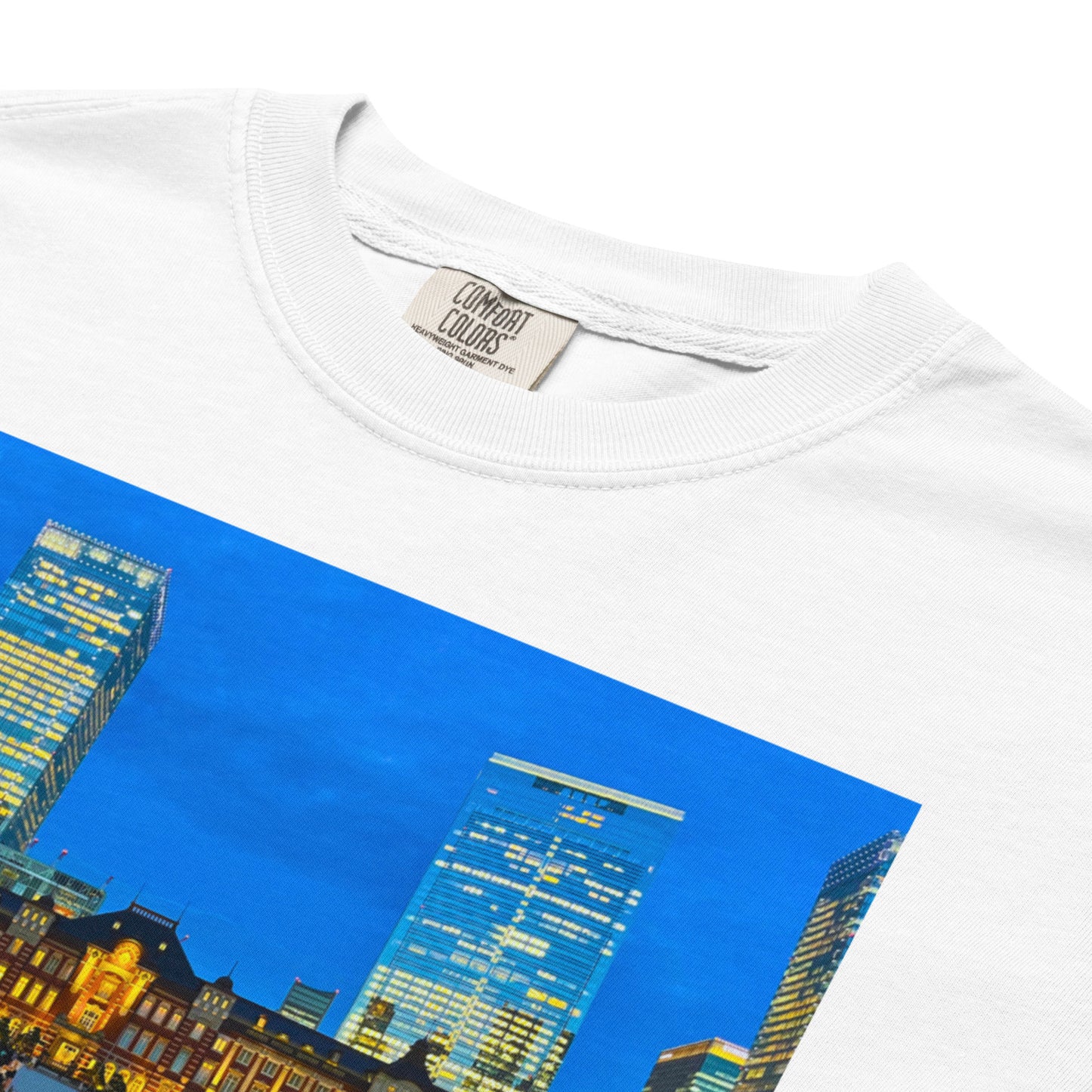 東京駅ヘビーウェイトTシャツ ユニセックス ガーメントダイ加工