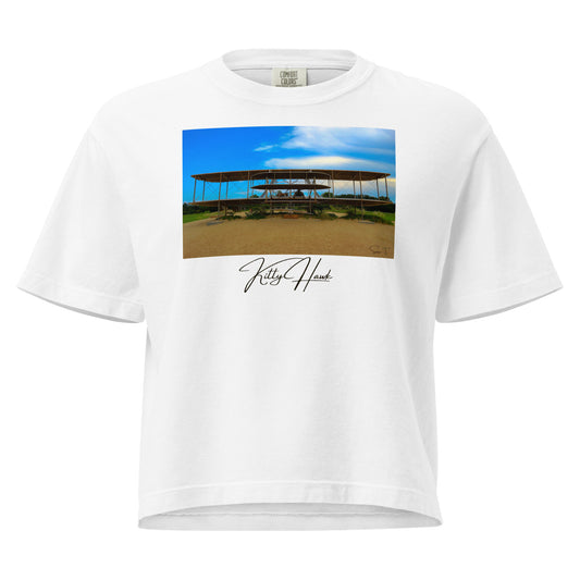 Dame Kitty Hawk Heavy Box T-shirt, Hvid