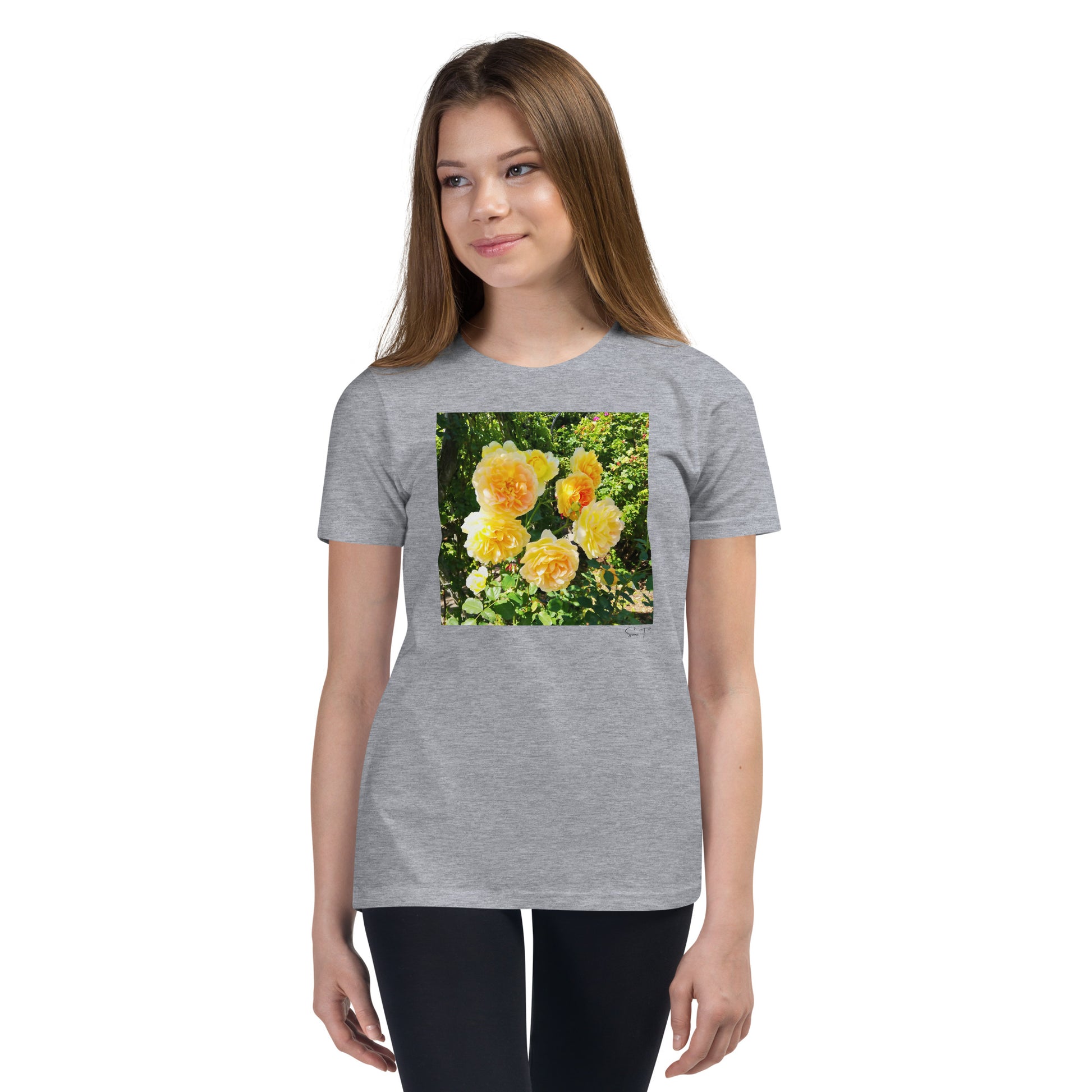 Gul Rose Ungdom T-shirt