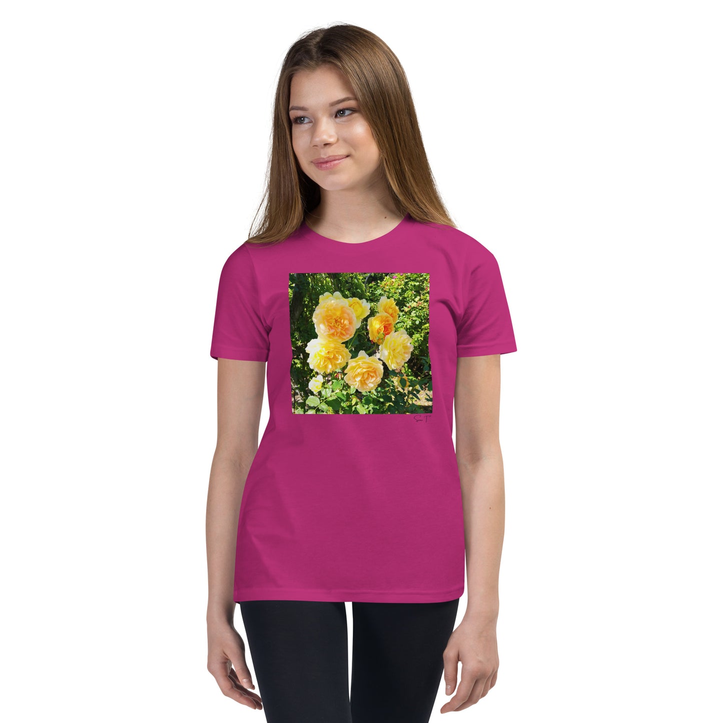 黄色バラ ユースTシャツ