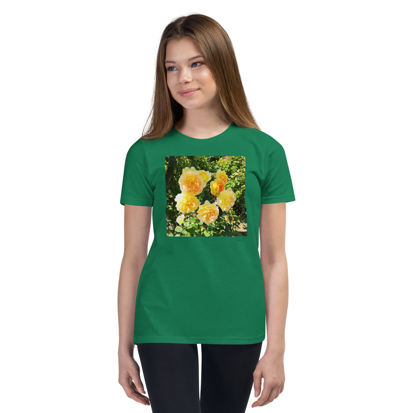 黄色バラ ユースTシャツ