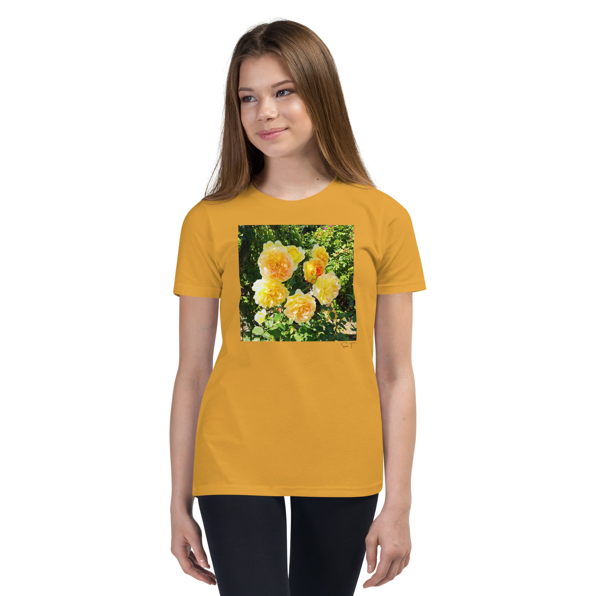 Gul Rose Ungdom T-shirt