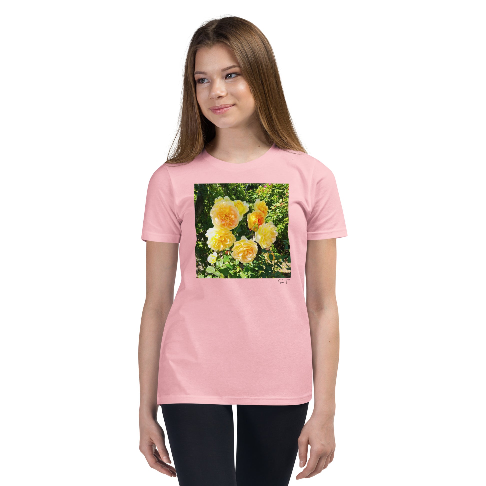 Gul Rose Ungdom T-shirt