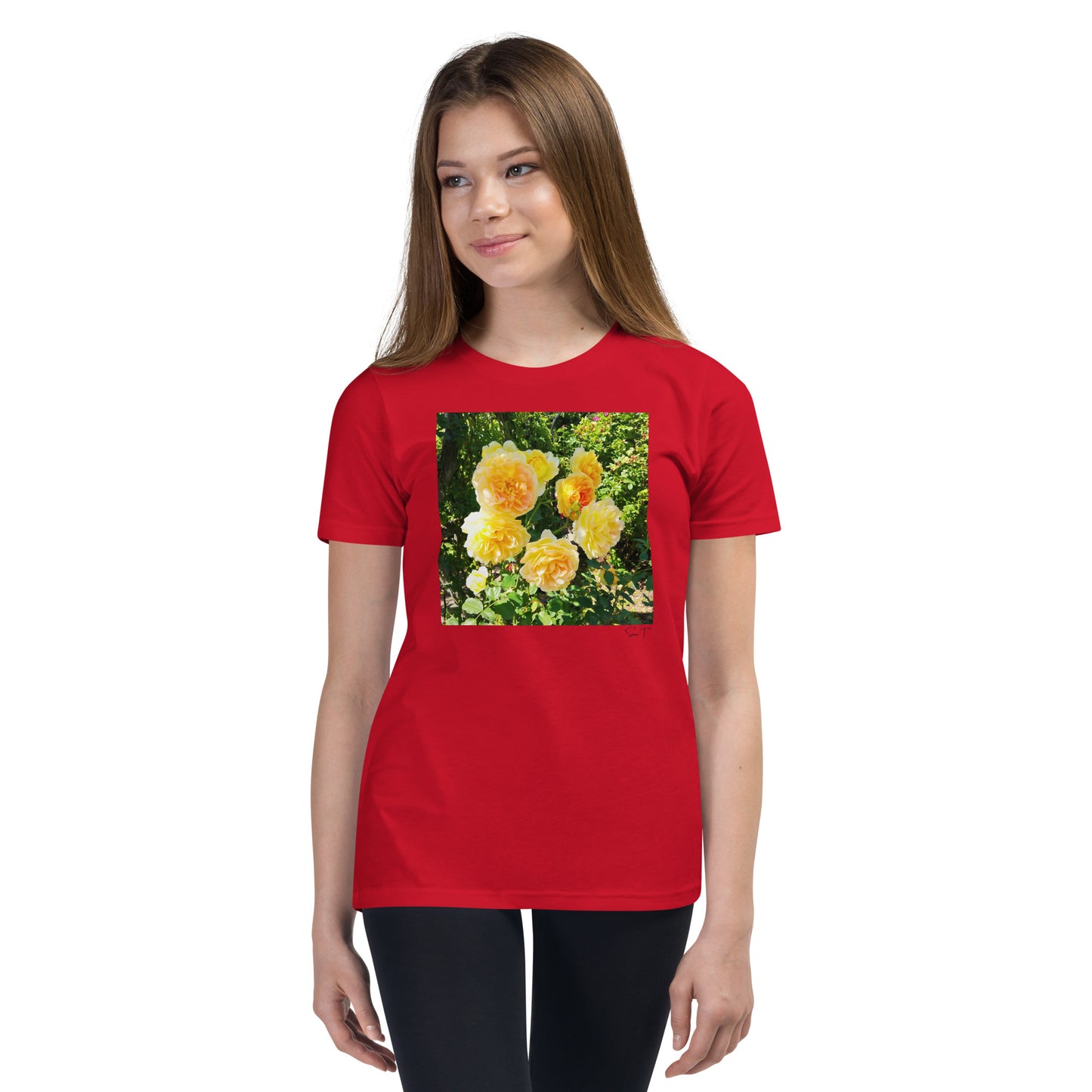黄色バラ ユースTシャツ