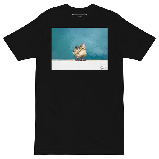 アヒル メンズプレミアムヘビーTシャツ Black