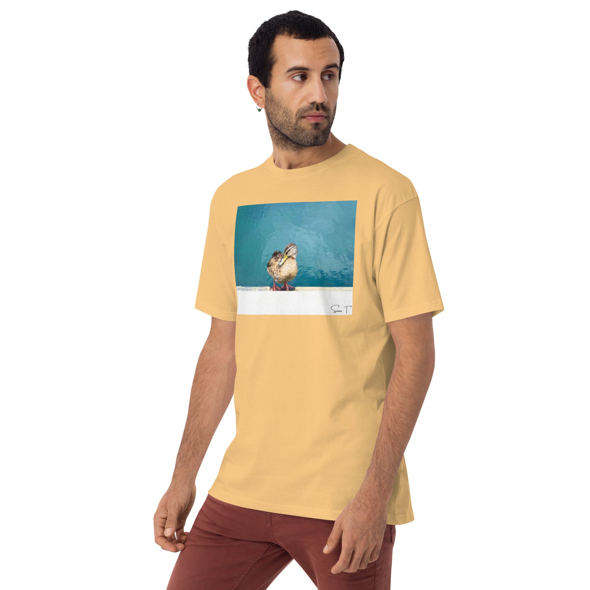 アヒル メンズプレミアムヘビーTシャツ