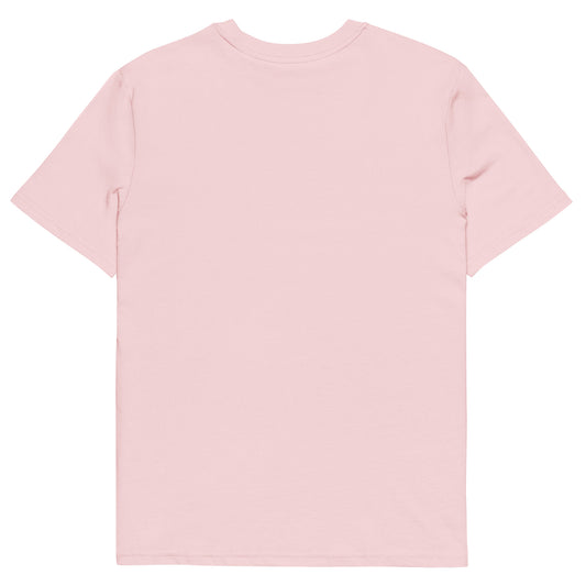 オーガニックコットン ピンクバラ ユニセックスTシャツ