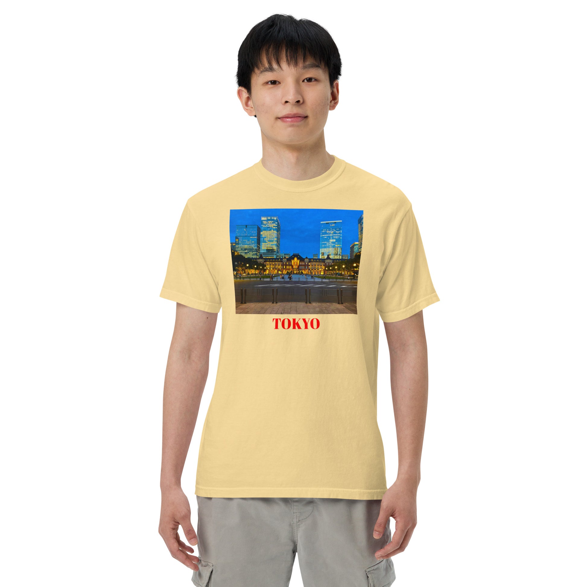 東京駅ヘビーウェイトTシャツ ユニセックス ガーメントダイ加工