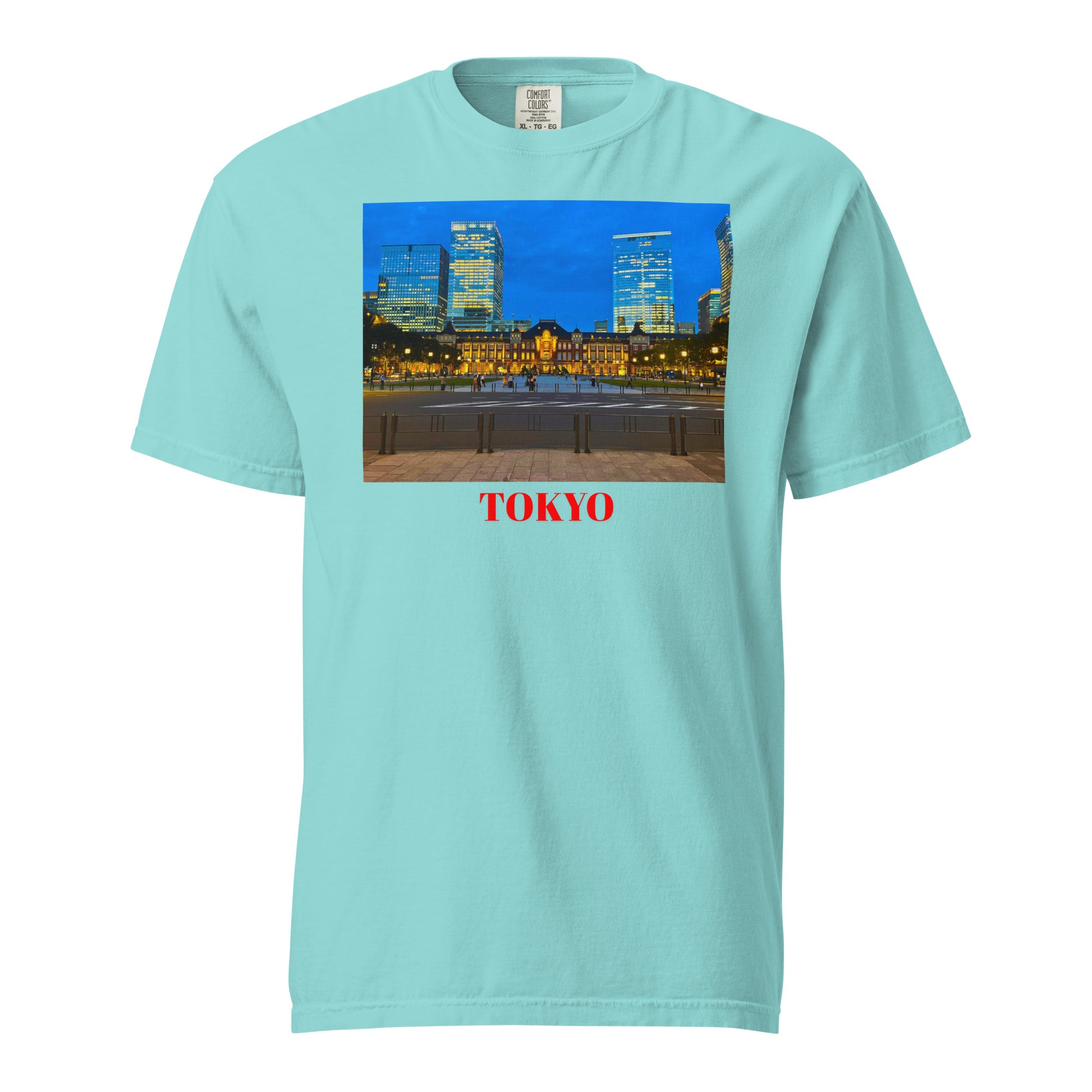 東京駅ヘビーウェイトTシャツ ユニセックス ガーメントダイ加工